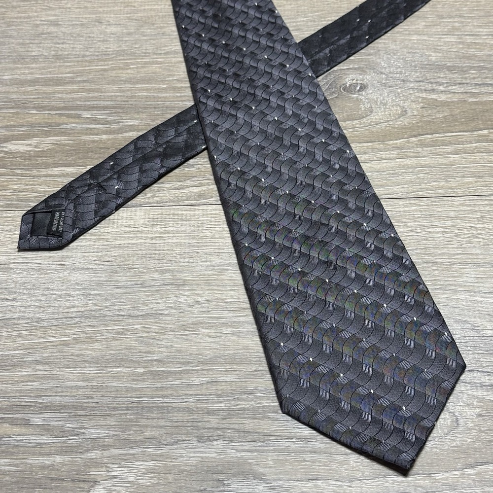 Alfani Handmade Luxury 100% Silk Neck Tie for‎ Men Wavy Pattern 58"L 3.75"W